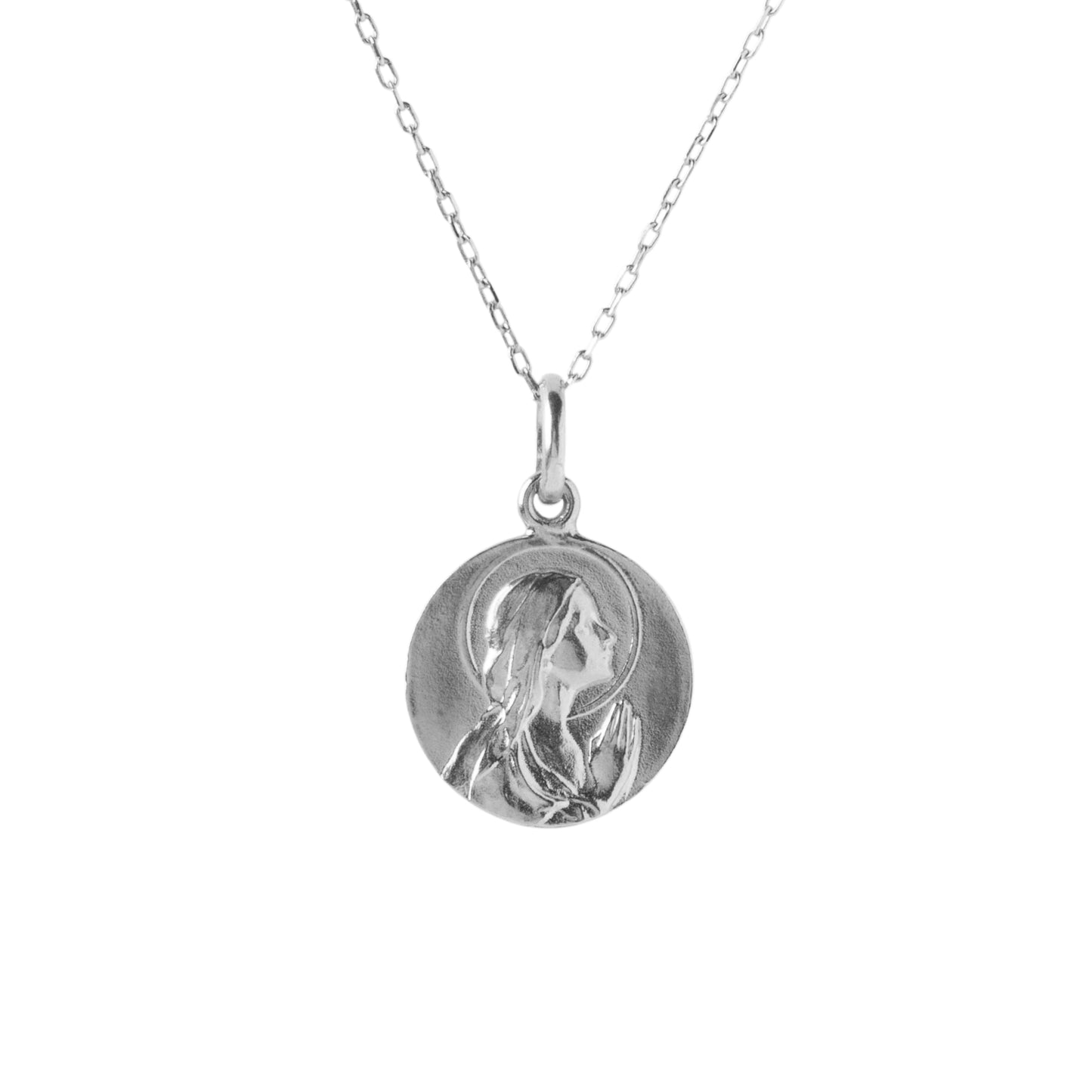 medalla-virgen-orando-plata-cadena